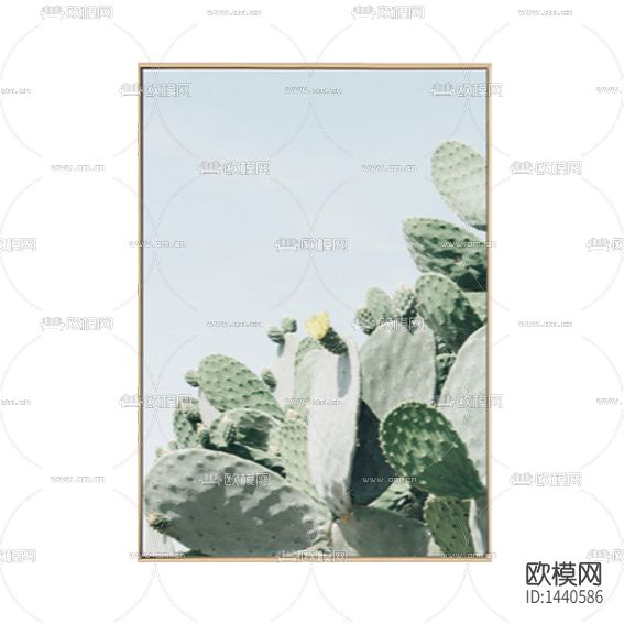 北欧简约创意仙人掌装饰画下载