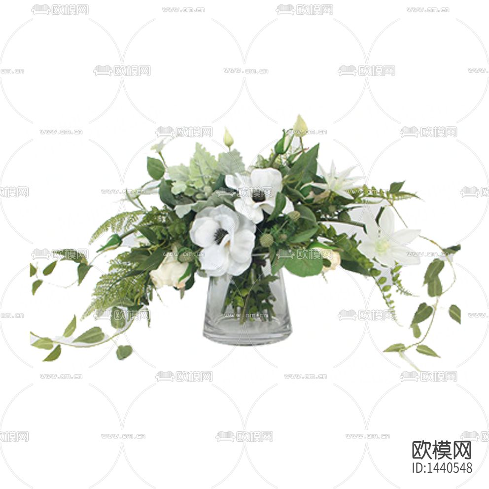 北欧极简透明玻璃花瓶摆放花艺下载