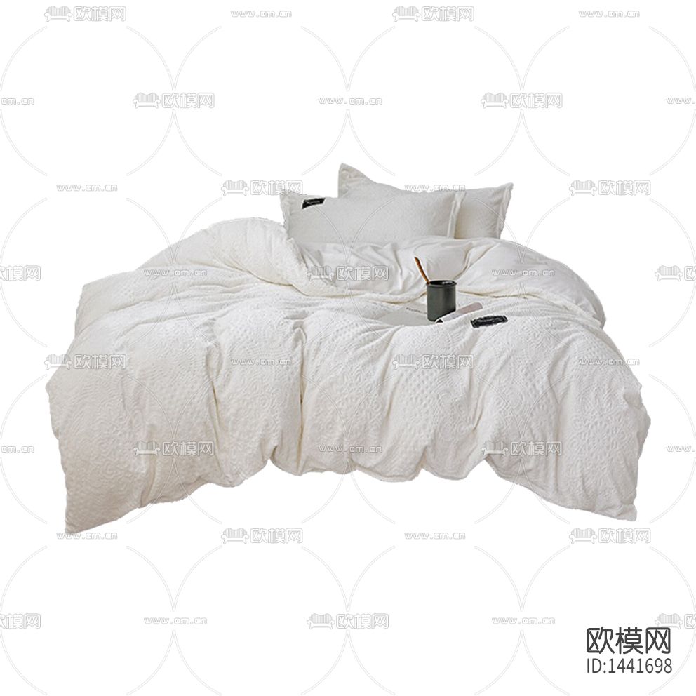 北欧简约创意白色布艺床品下载