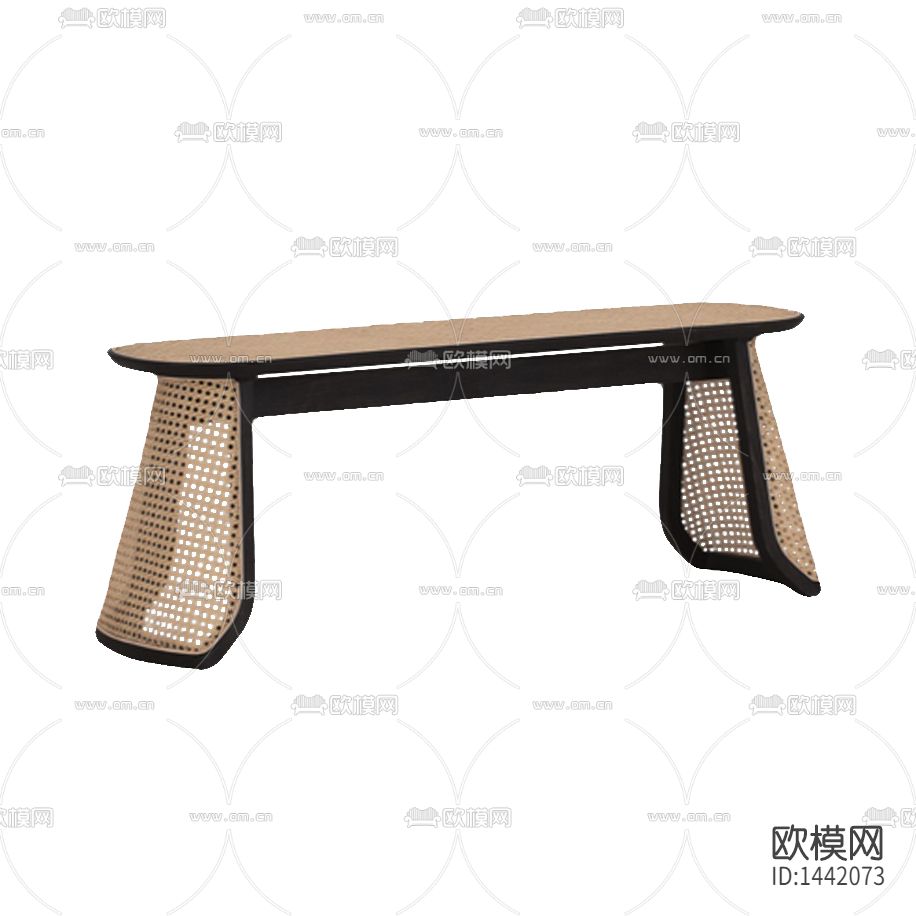 北欧简约创意实木藤编茶几下载