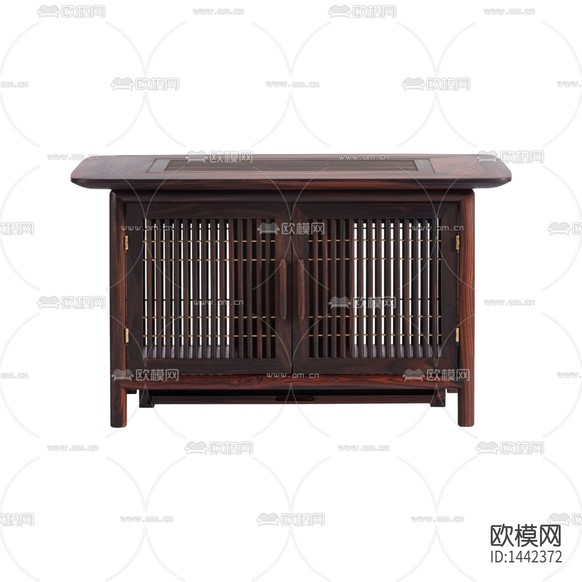 日式复古实木边柜下载