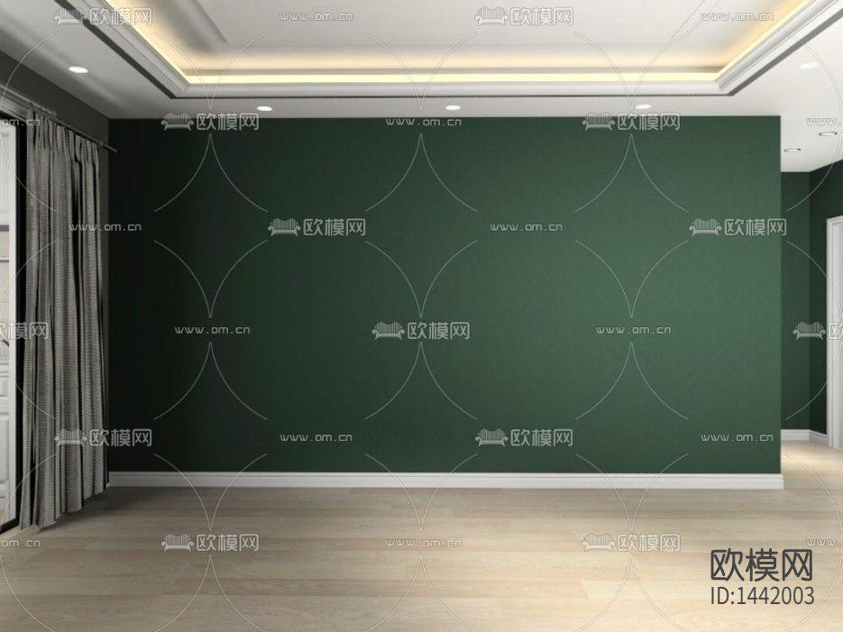 美式简约创意客厅场景下载