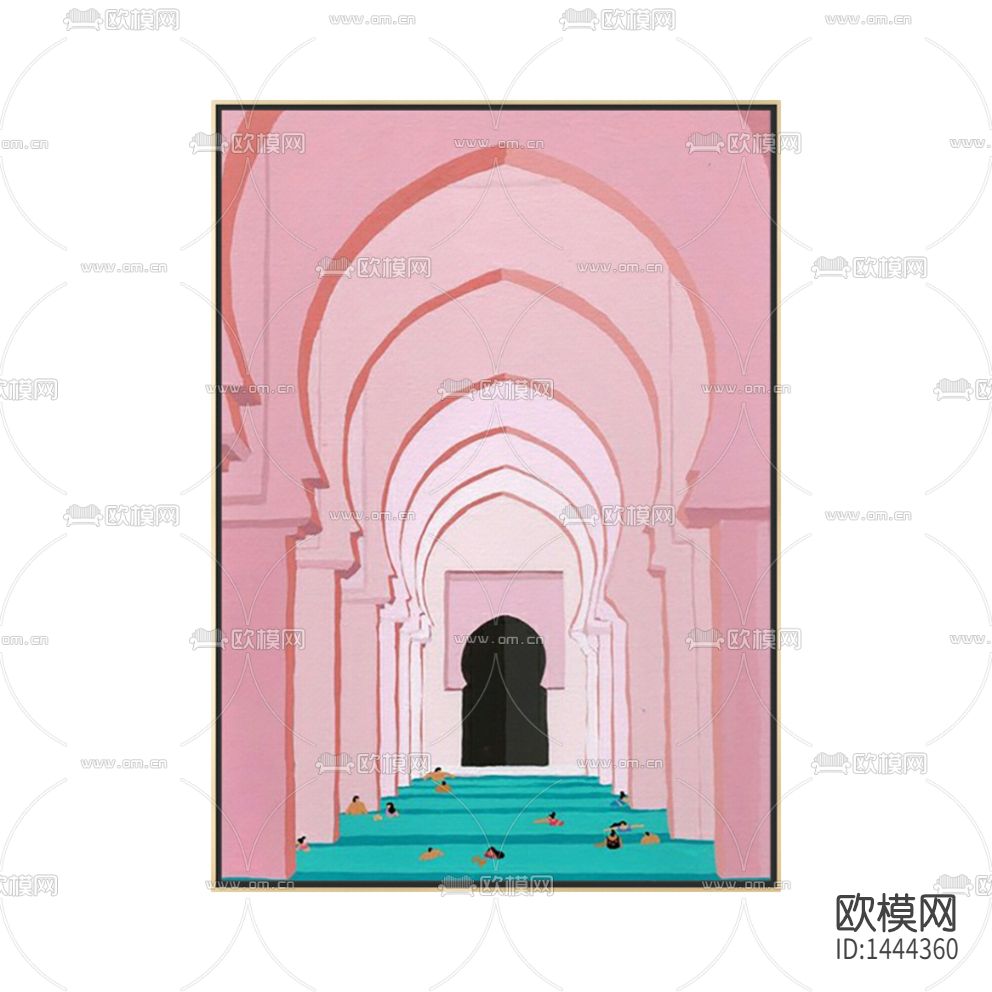 北欧简约创意抽象风景装饰画下载