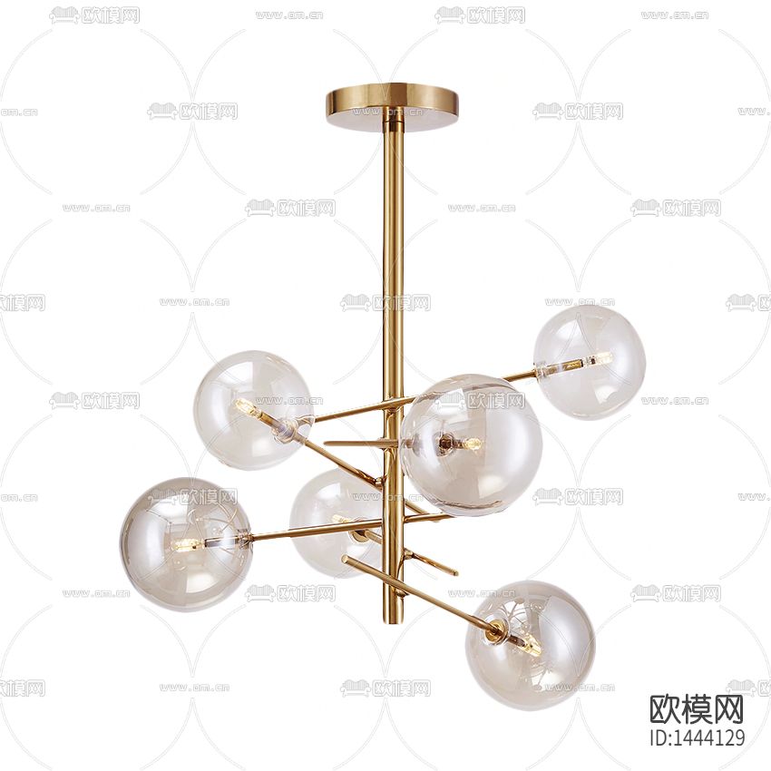 现代简约创意金属玻璃吊灯