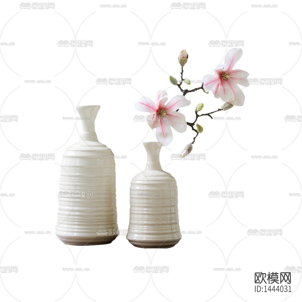 日式简约纯色陶瓷花瓶摆放花艺下载