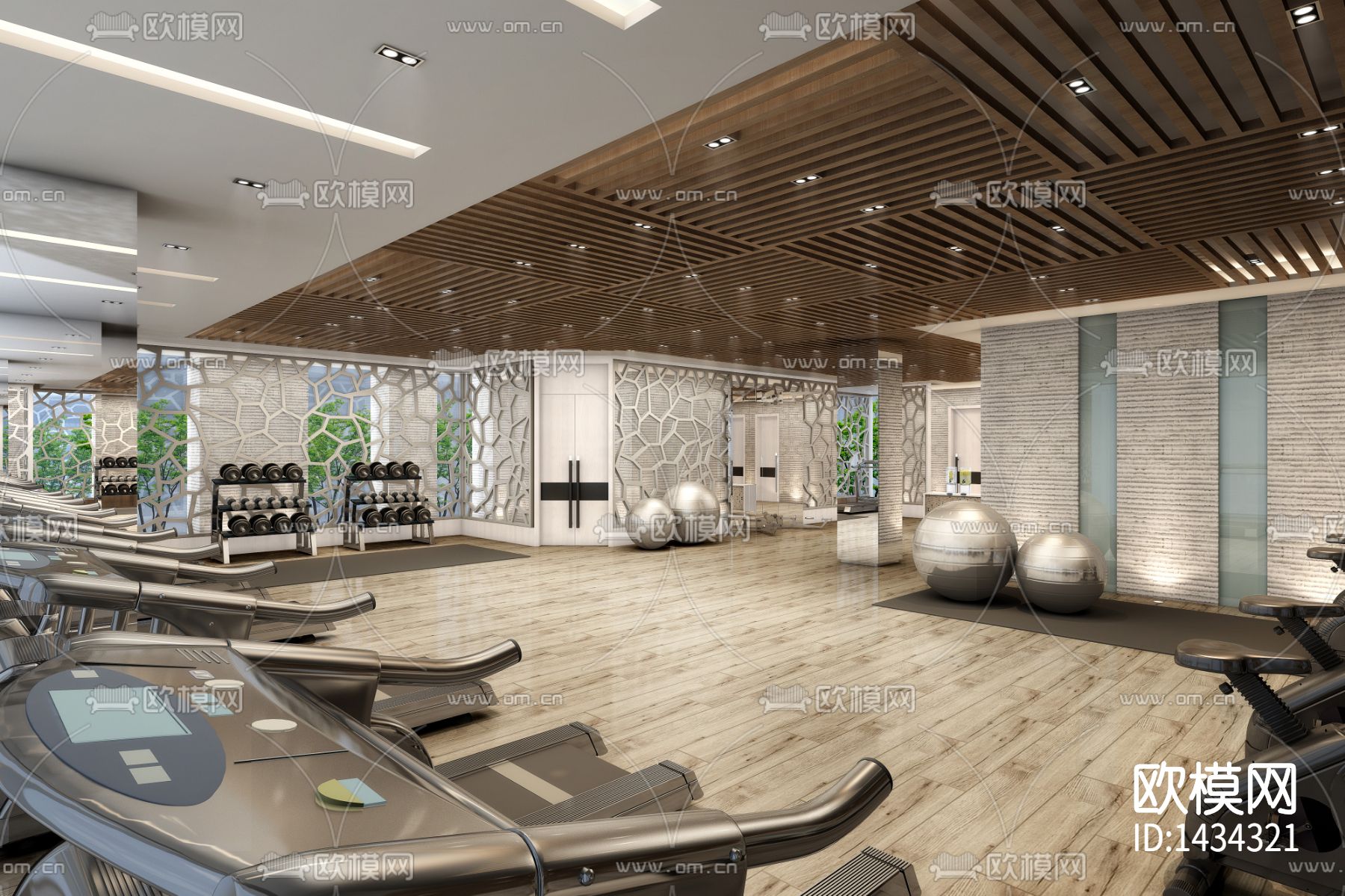 会所cad施工图下载（渲染图6）