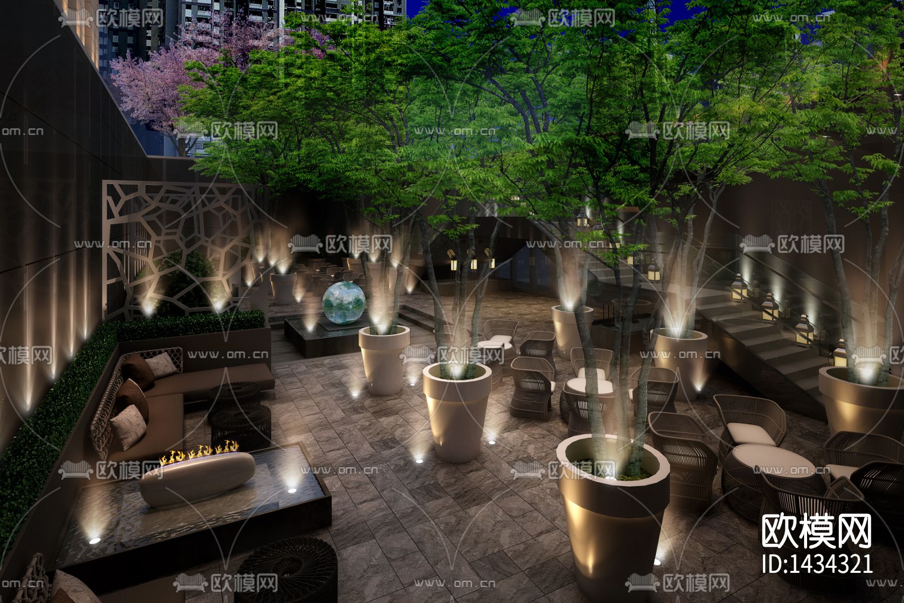 会所cad施工图下载（渲染图8）