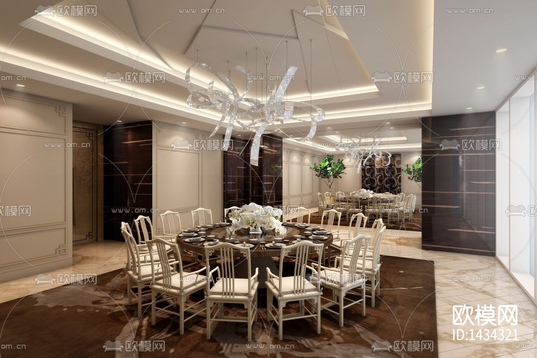 会所cad施工图下载（渲染图2）