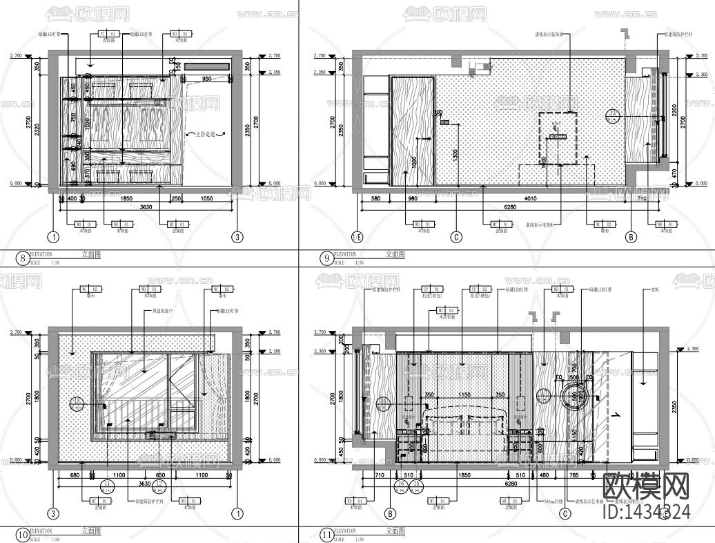 样板间cad施工图下载（渲染图3）