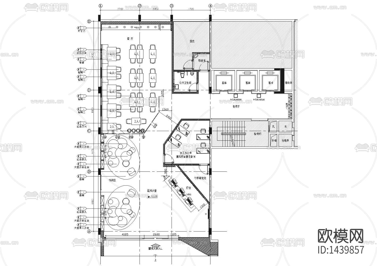 麗枫酒店cad施工图下载（渲染图7）