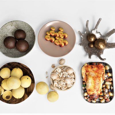  现代食物水果核桃su模型 