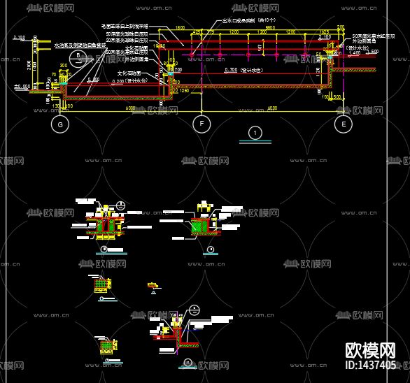 喷泉涌泉cad节点图下载（渲染图8）