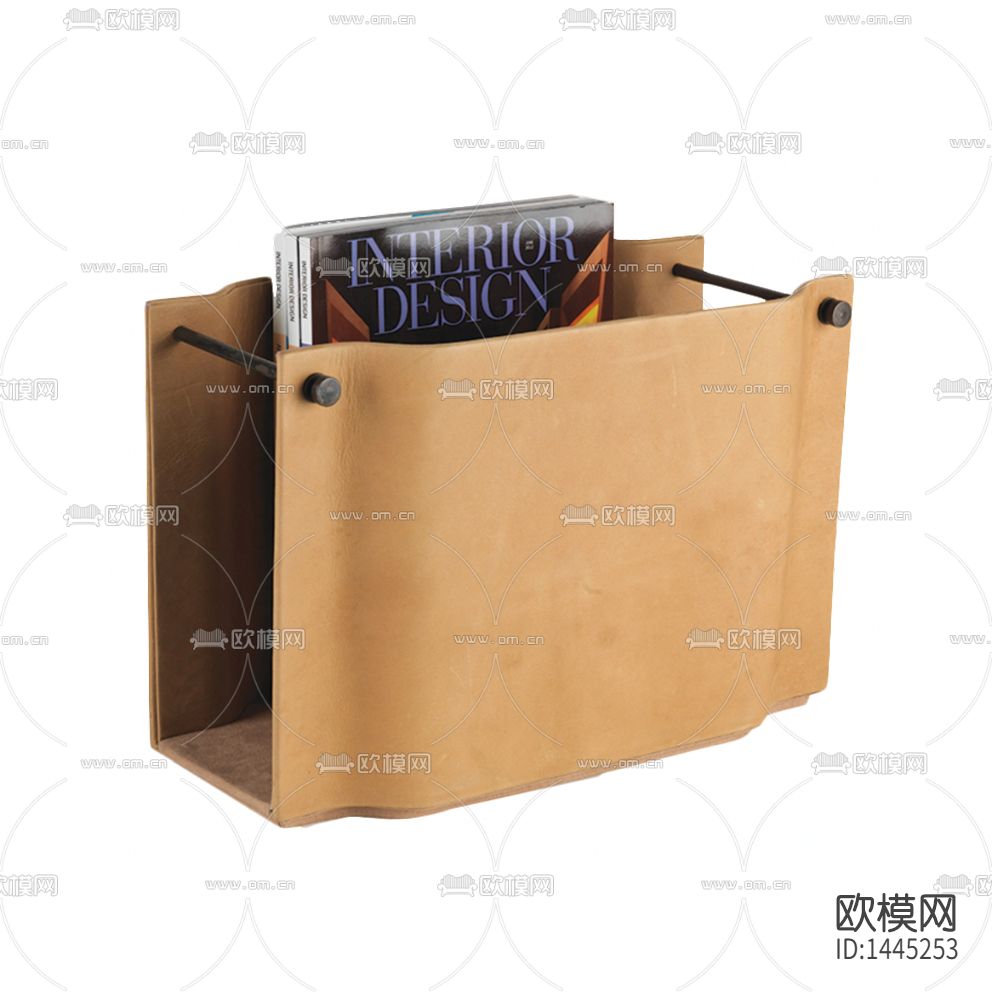 北欧简约创意实木皮革杂志架下载