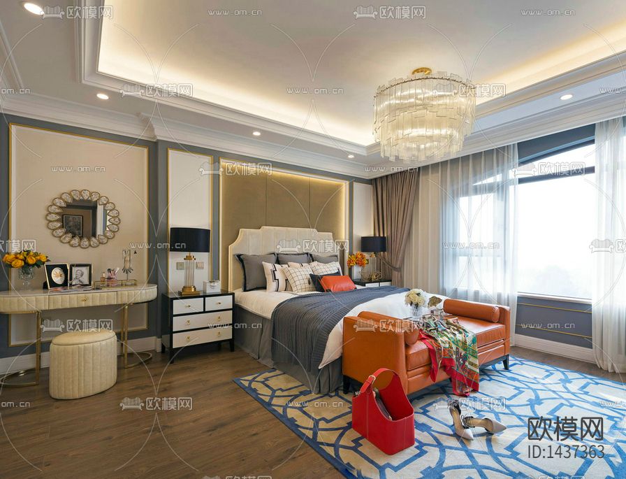 现代轻奢样板房cad施工图