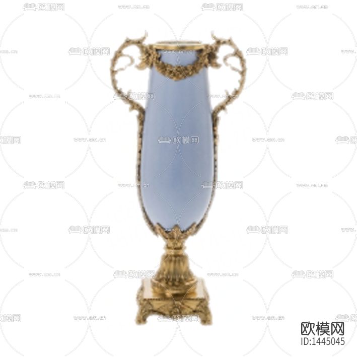 欧式古典金属雕花陶瓷花瓶下载