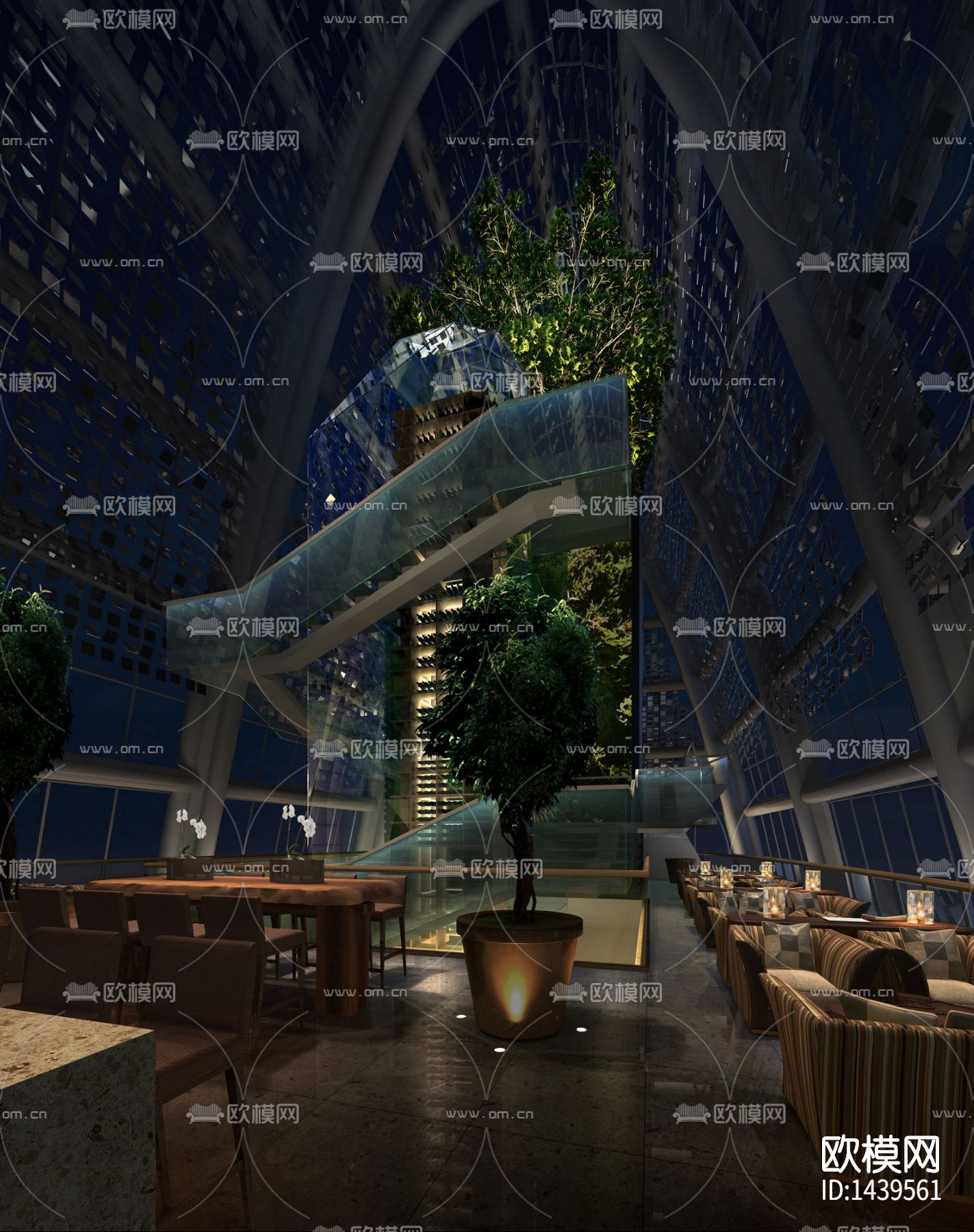 瑞吉五星级酒店cad施工图下载（渲染图5）