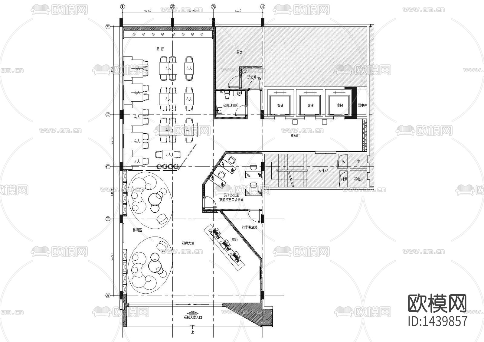麗枫酒店cad施工图下载（渲染图8）