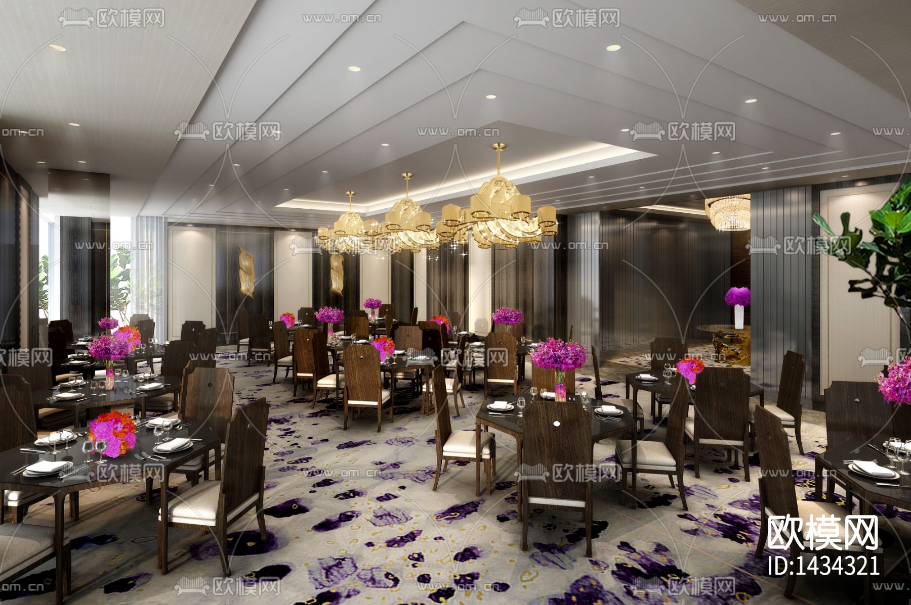 会所cad施工图下载（渲染图5）