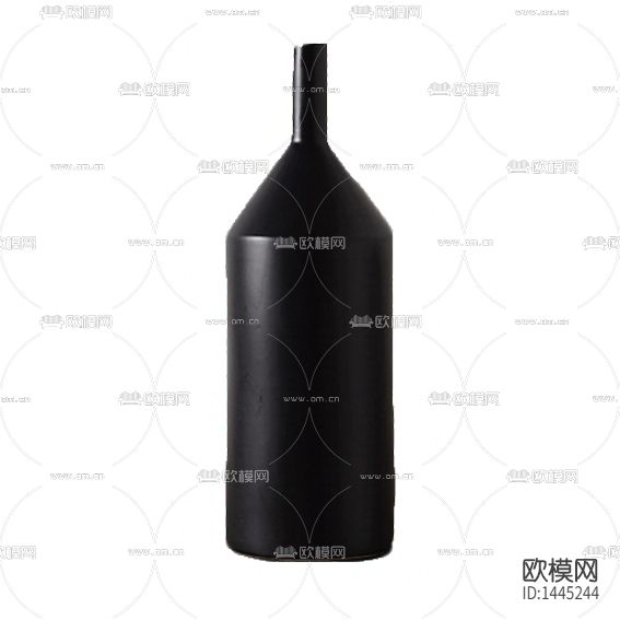 现代简约创意黑色陶瓷花瓶下载