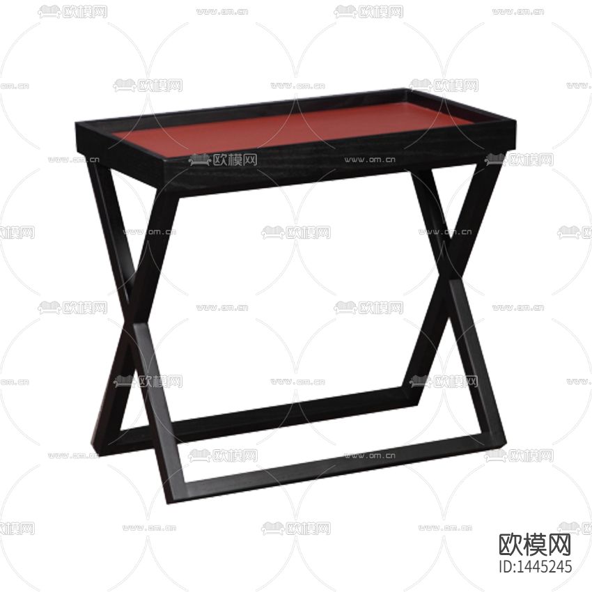 现代简约创意黑色实木边几下载