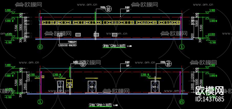 制氧站垃圾污水处理站cad施工图下载（渲染图7）