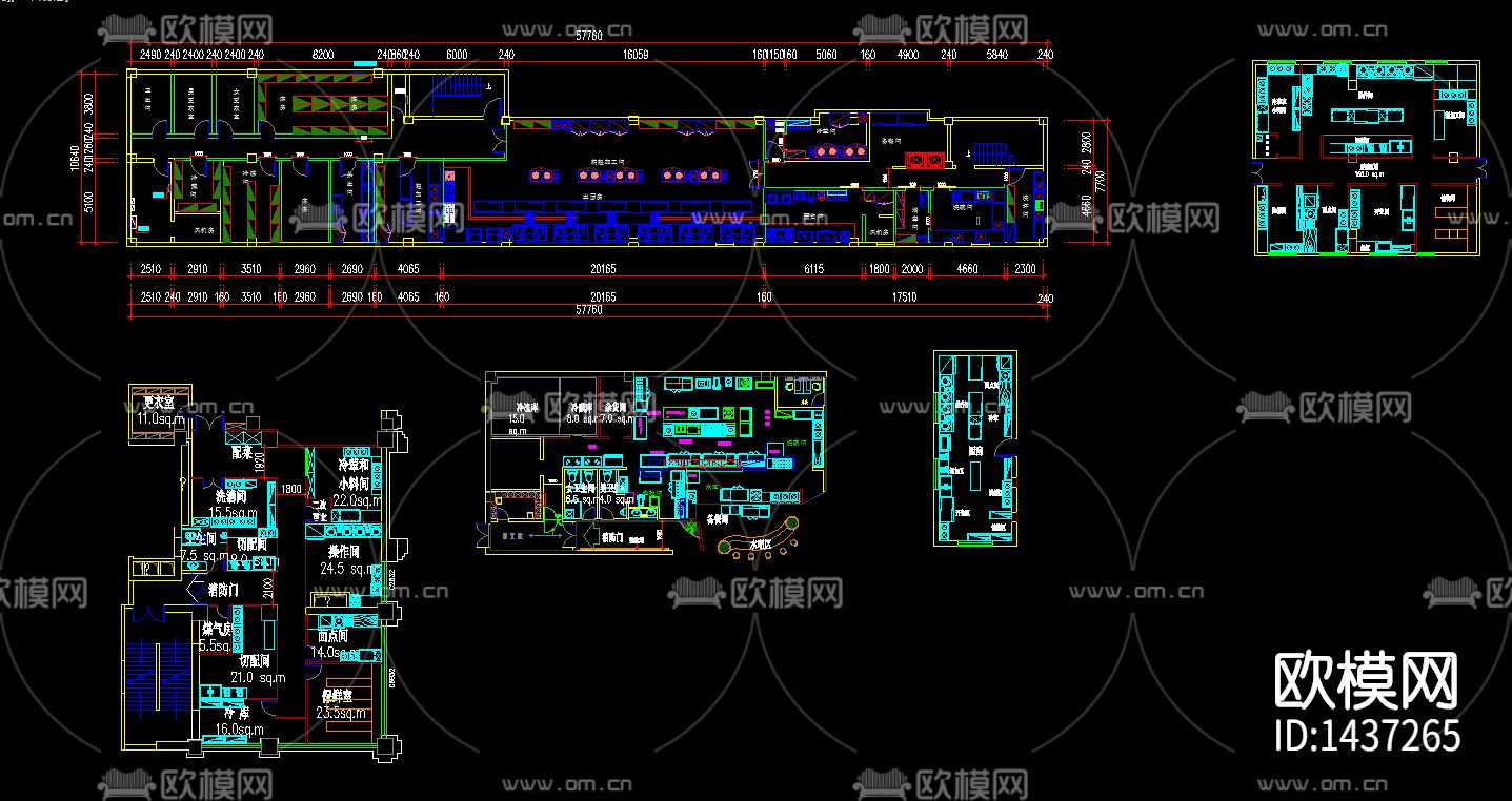 餐厅桌椅cad图库下载（渲染图4）