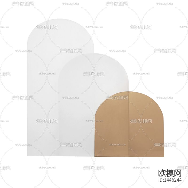 现代创意橘色灰色磨砂水晶几何摆件下载