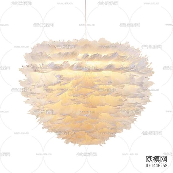 現(xiàn)代簡約創(chuàng)意羽毛吊燈下載