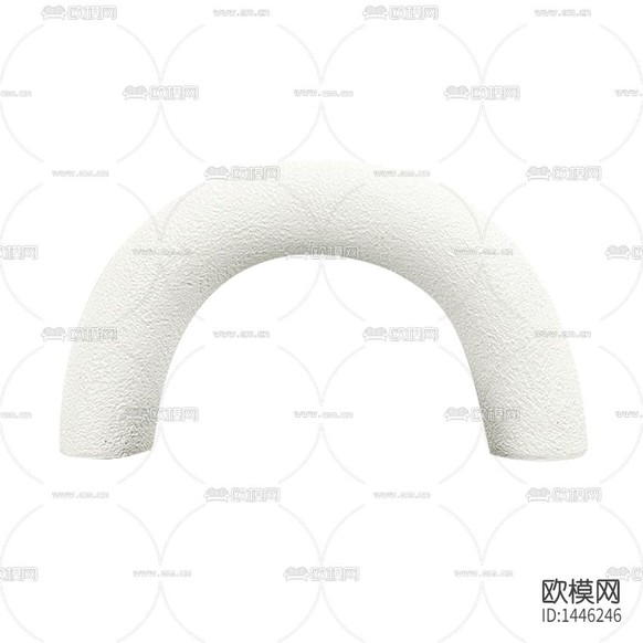现代几何半圆拉毛磨砂工艺摆件下载