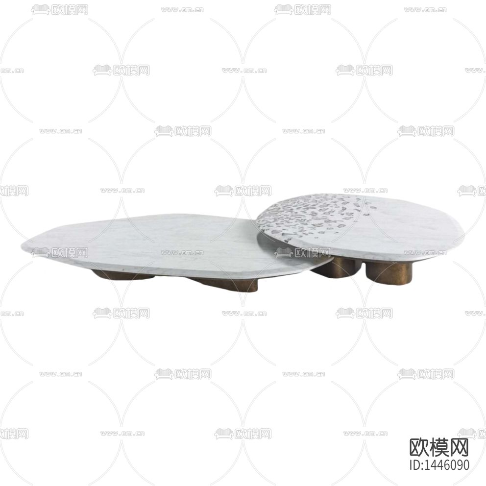 现代轻奢创意金属大理石茶几下载