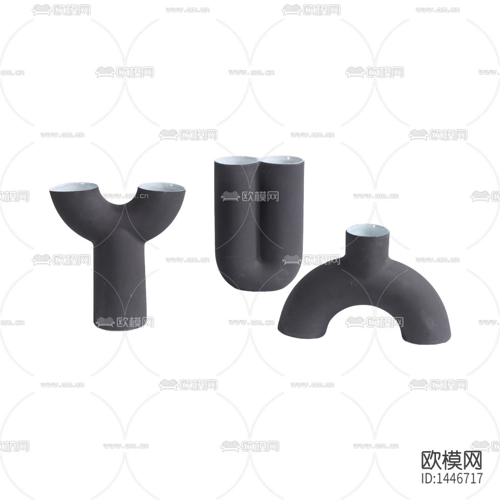 现代简约创意字母陶瓷花瓶下载