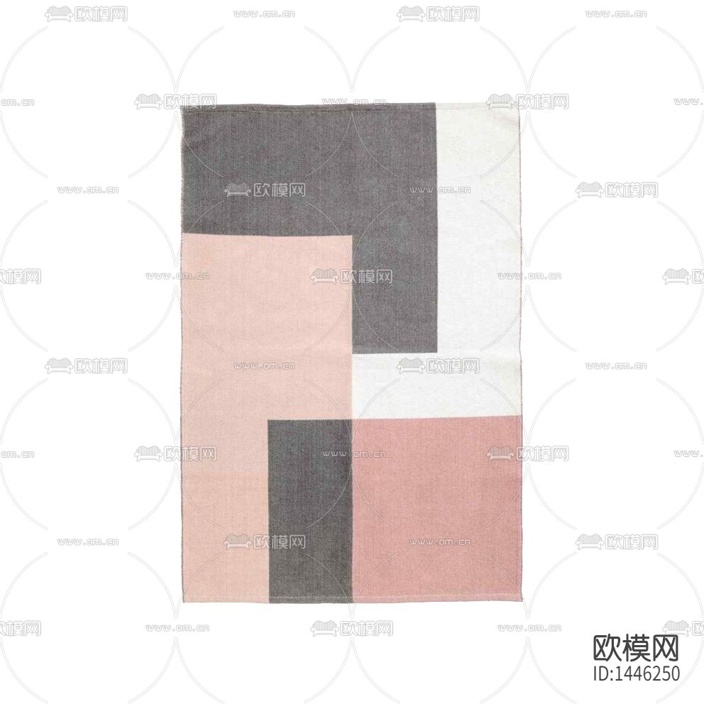 现代简约创意几何色块布艺地毯下载