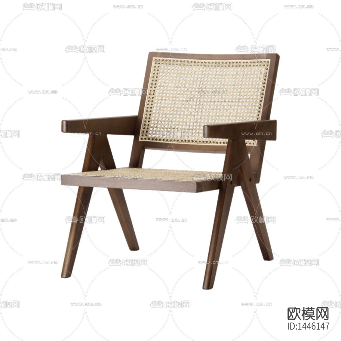 新中式实木藤编餐椅下载