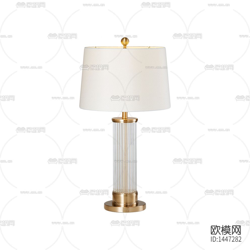 现代轻奢创意金属玻璃台灯下载