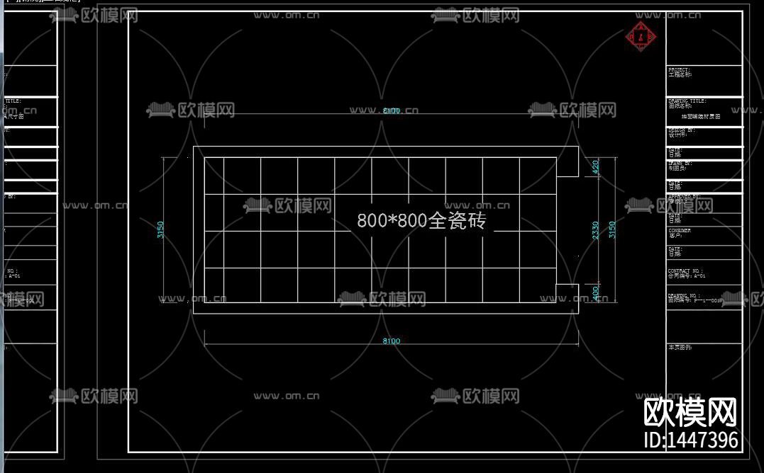 干洗店cad施工图