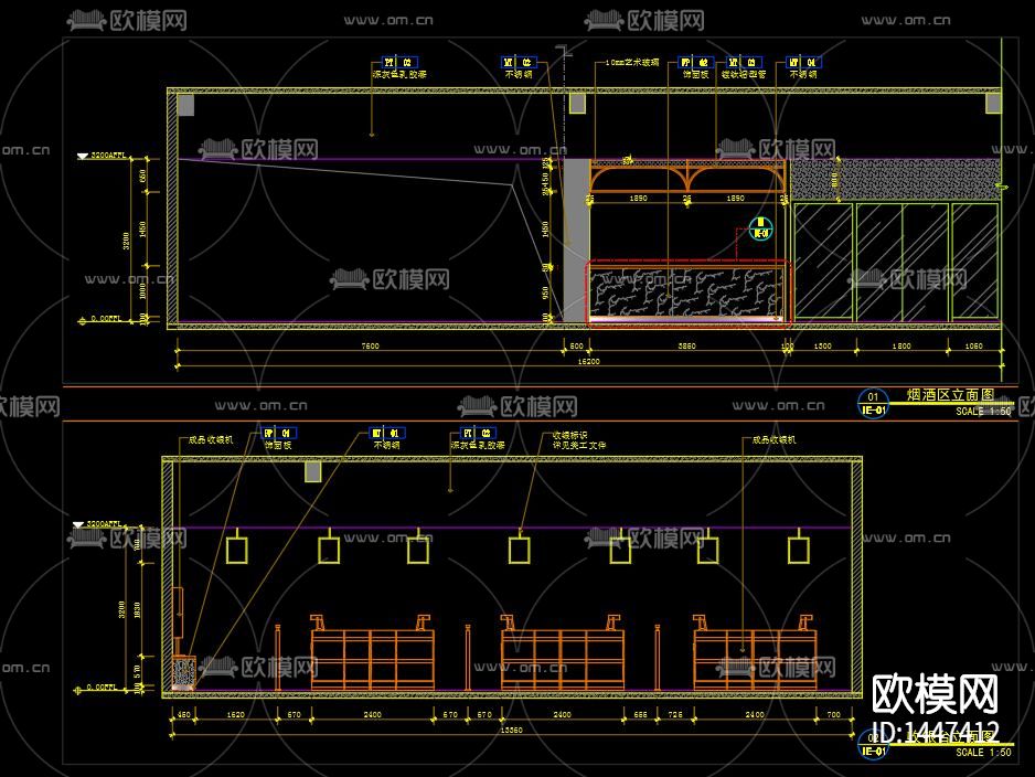 超市cad施工图下载（渲染图5）