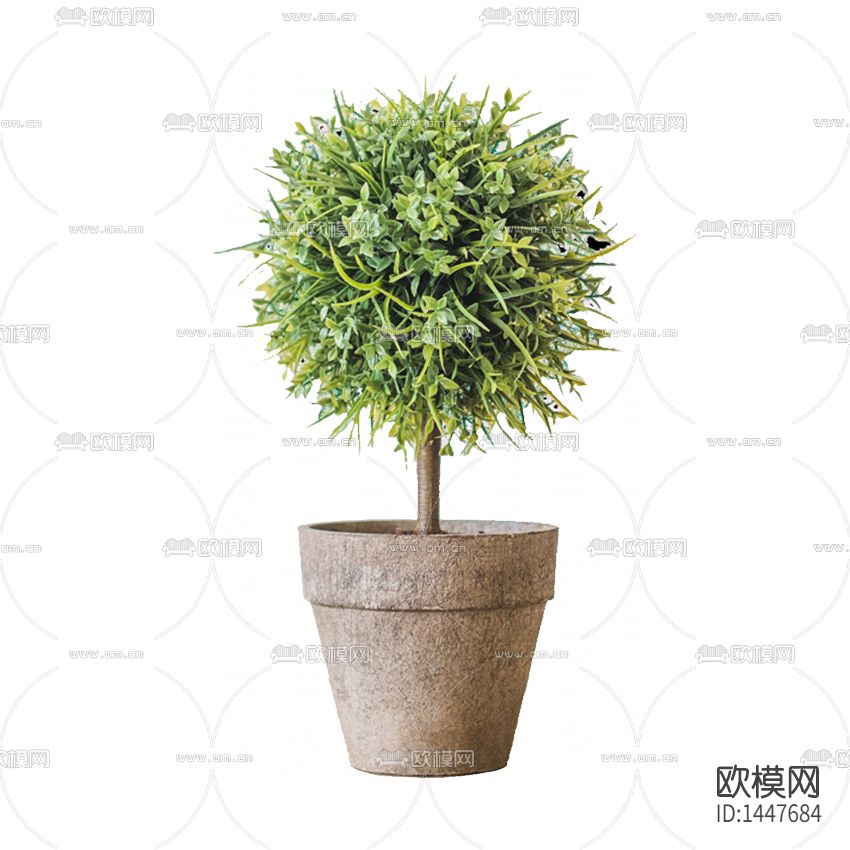 北欧简约树球盆景盆栽下载