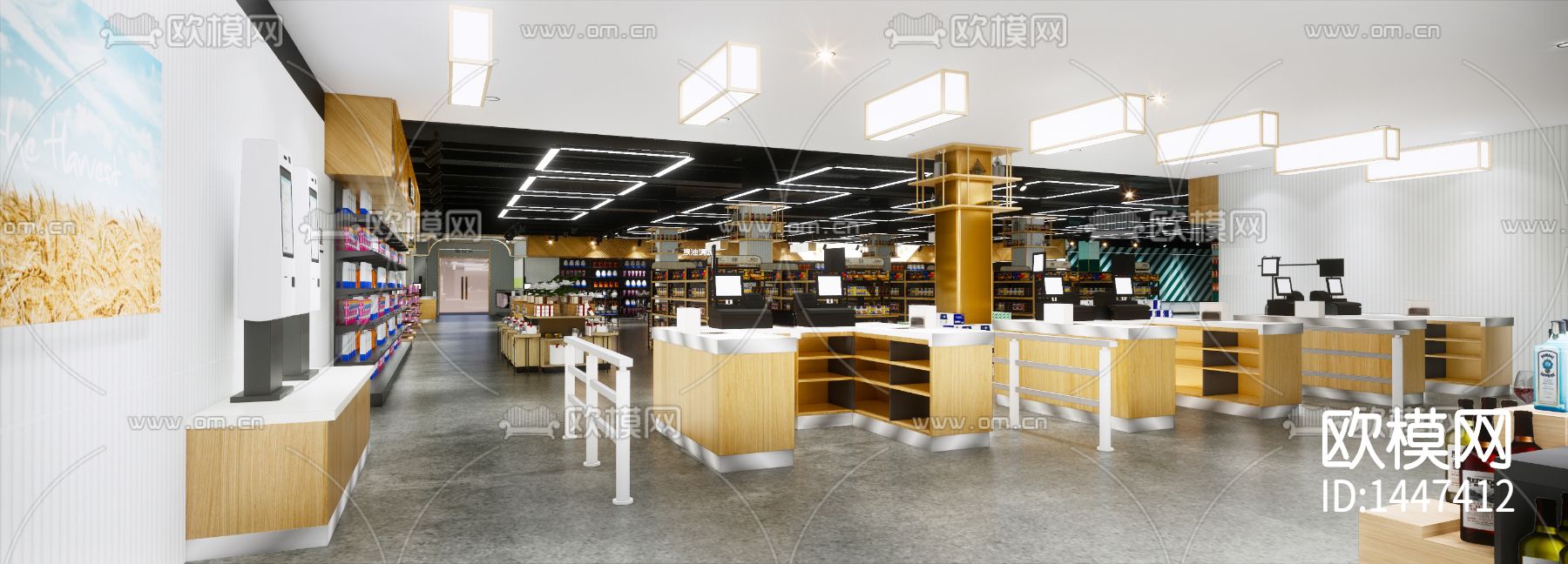 超市cad施工图下载（渲染图8）