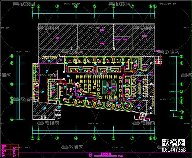 酒吧cad施工图下载（渲染图1）