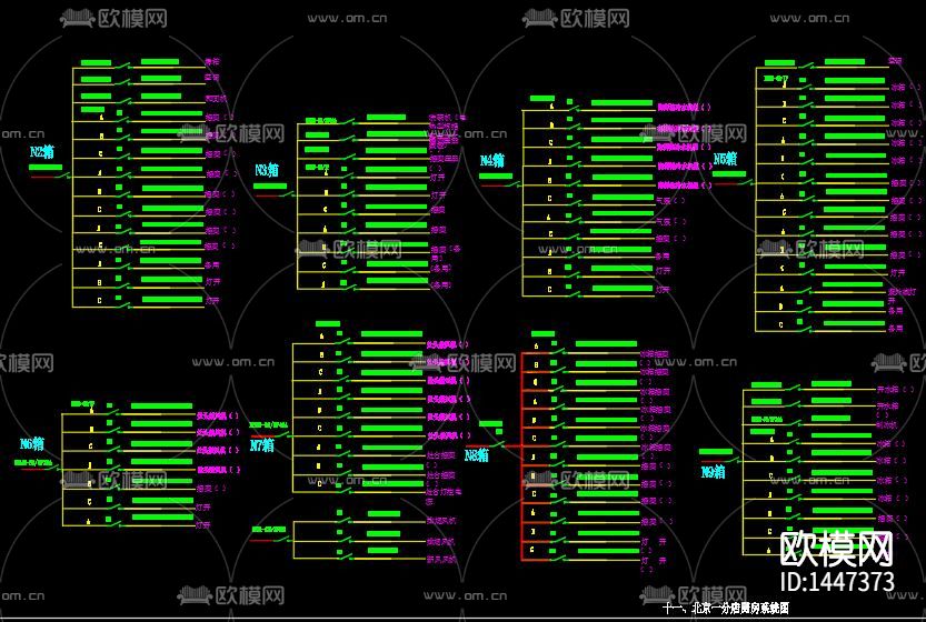 厨房电气cad图纸下载（渲染图5）