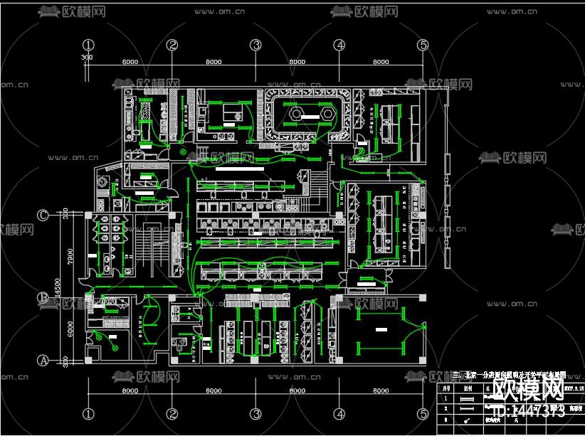 厨房电气cad图纸下载（渲染图7）