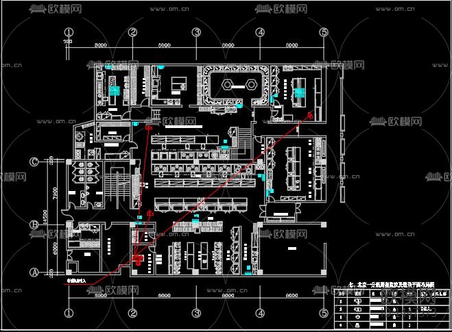 厨房电气cad图纸下载（渲染图3）