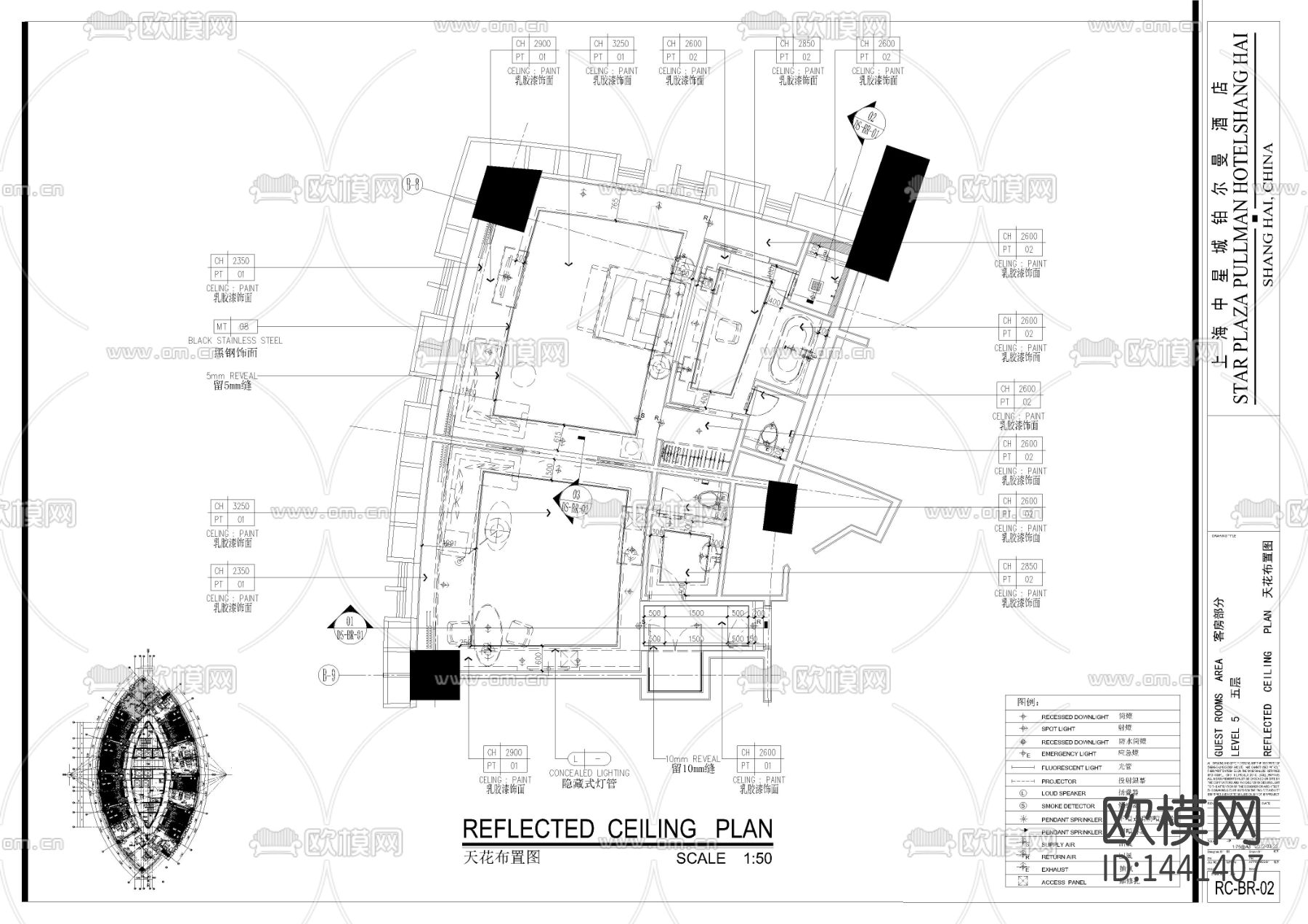 现代豪华单人样板间cad施工图下载（渲染图2）