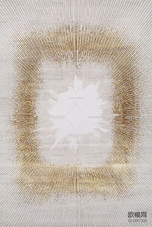 新中式创意金色放射线布艺地毯下载