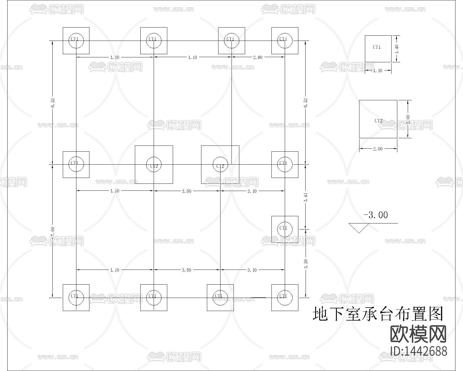 农村别墅cad施工图下载（渲染图1）