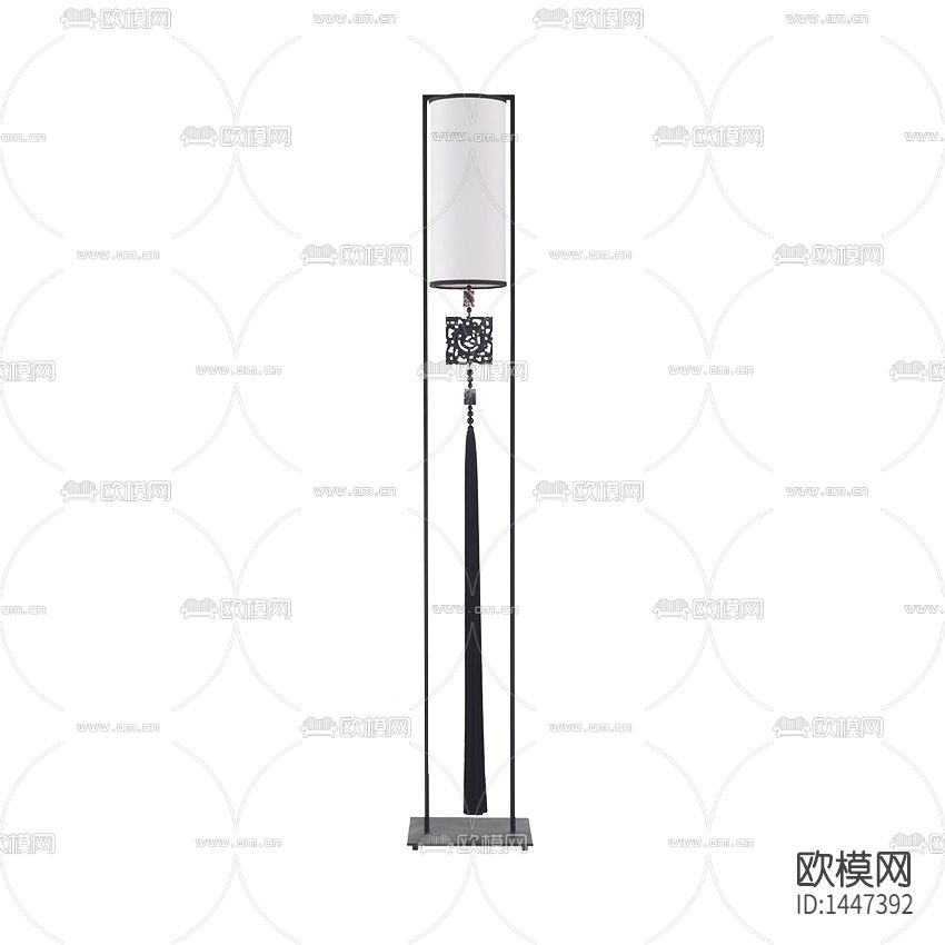新中式简约创意金属落地灯下载
