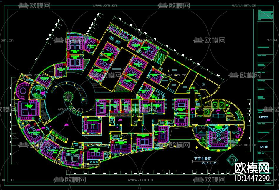 KTV装修cad施工图