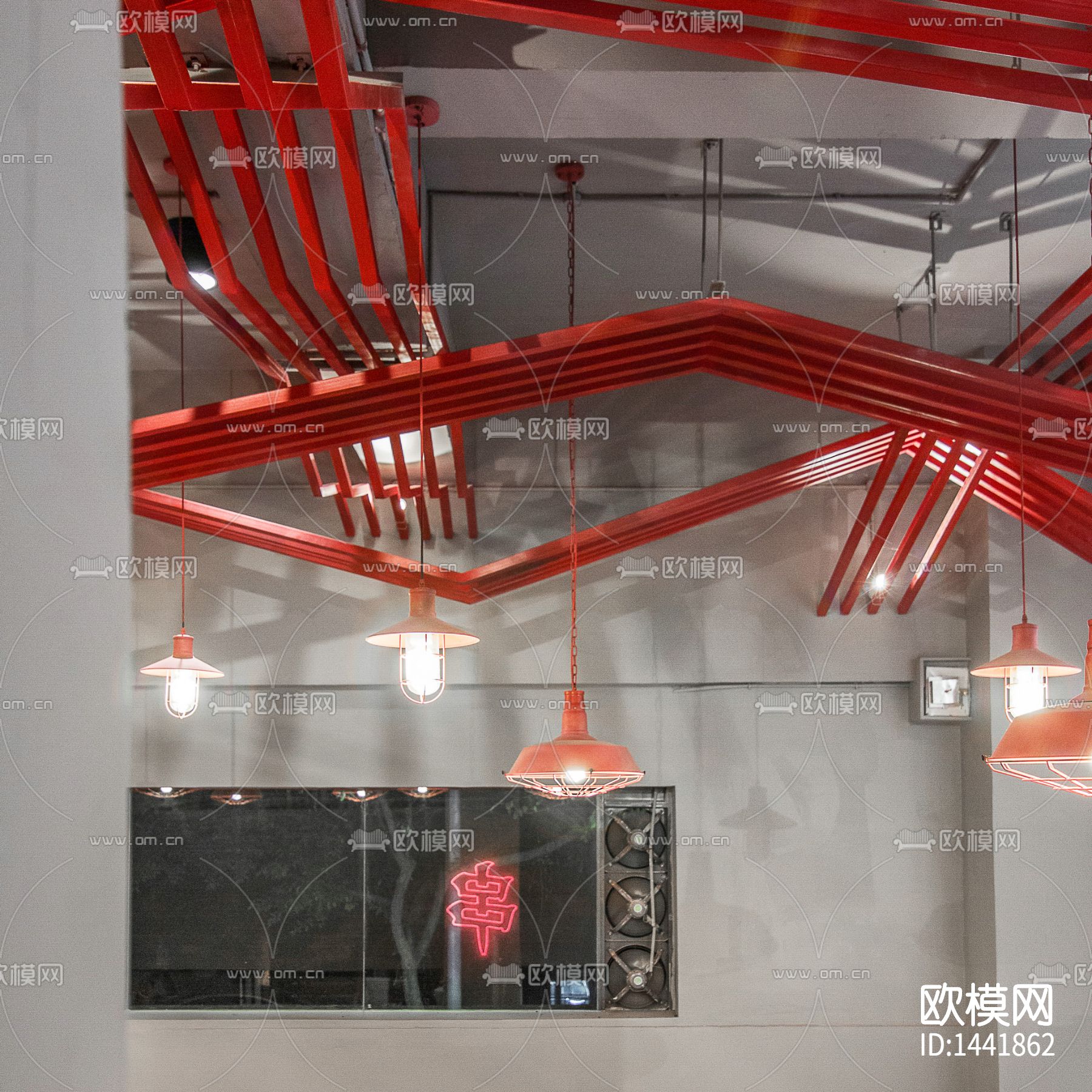 重庆逗士串串餐厅cad施工图下载（渲染图10）