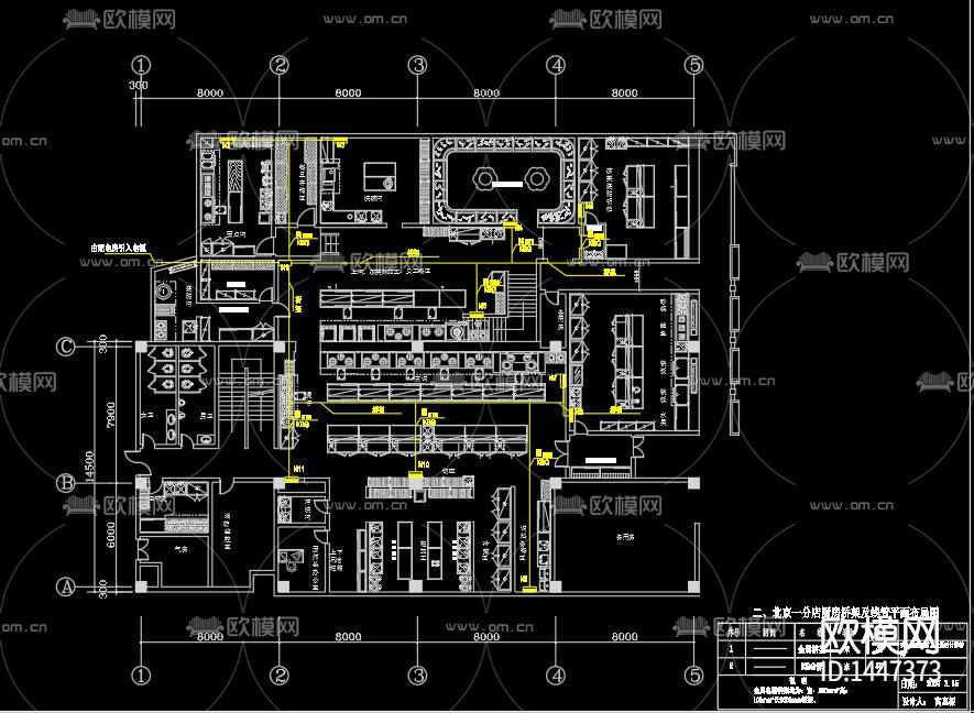 厨房电气cad图纸下载（渲染图4）