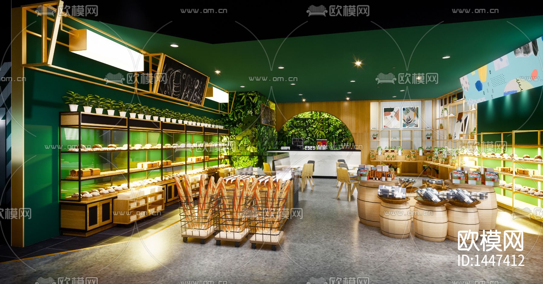 超市cad施工图下载（渲染图9）